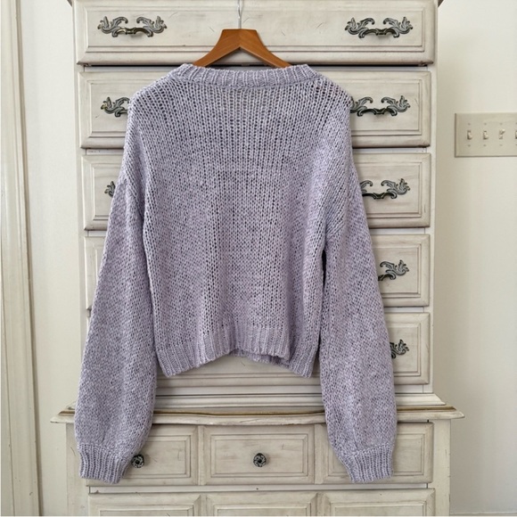 Lavender Relaxed Knit Sweater - Picture 2 of 3